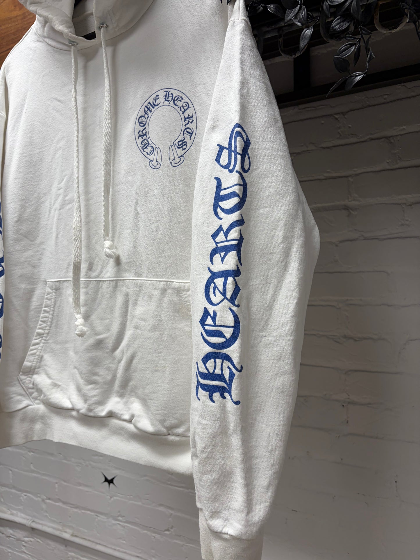 Chrome Hearts ‘Los Angeles Exclusive’ White/Blue Double Cross Hoodie
