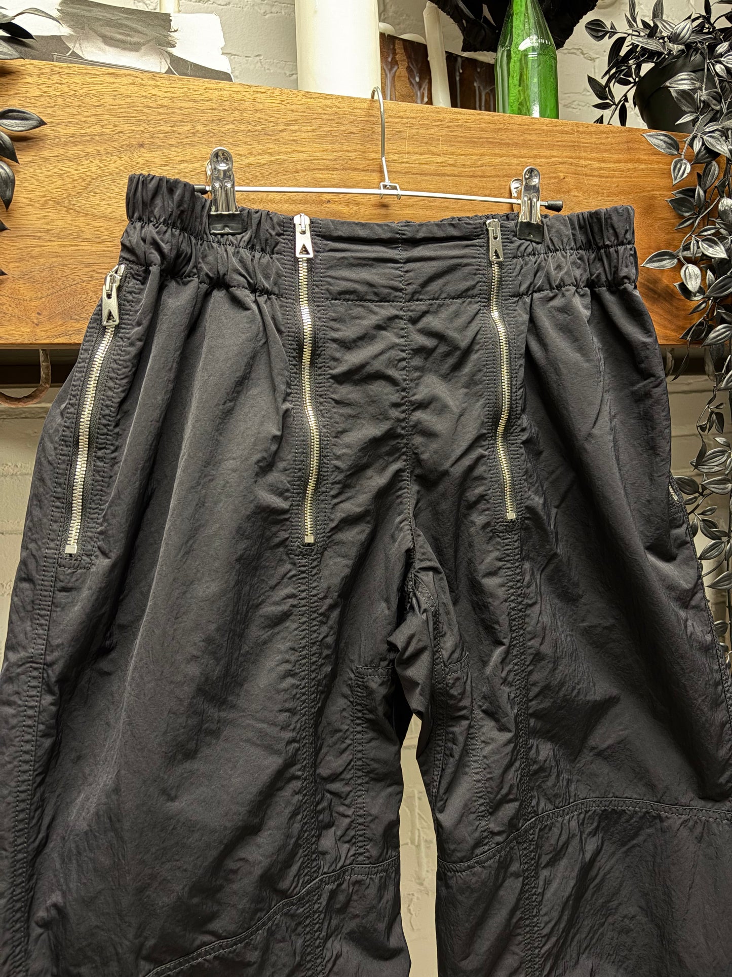 Bottega Veneta ‘Exposed Zip’ Black Nylon Track Pants