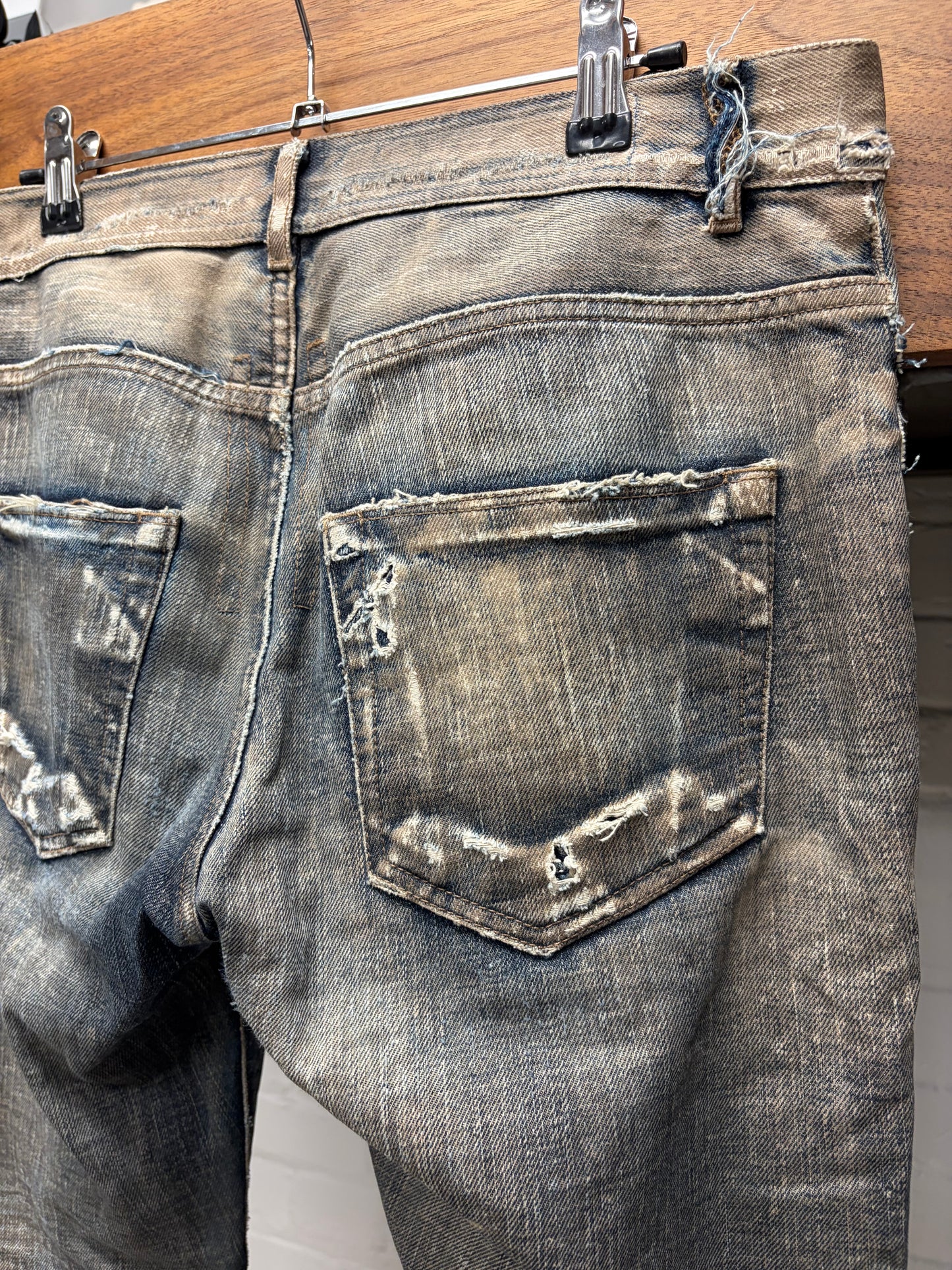 AW2007 Rick Owens ‘Exploder’ Dust Brown Detroit Cut Denim