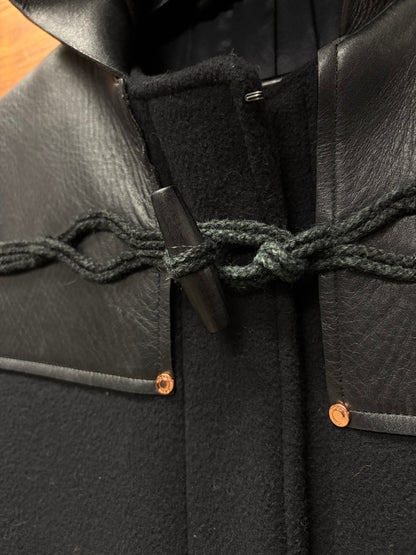 AW2016 Givenchy by Ricardo Tisci Leather Hooded Wool Duffle Coat