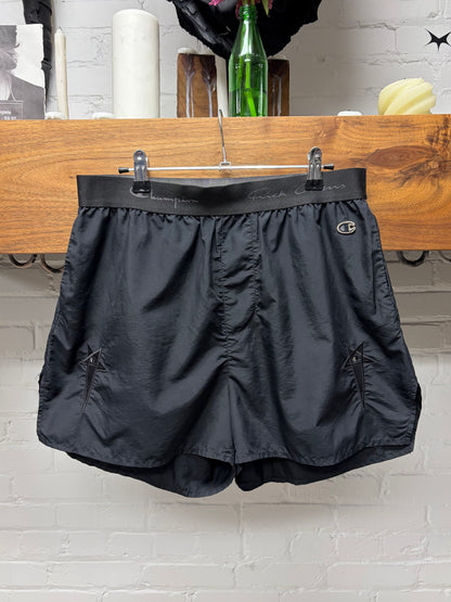 SS2020 Rick Owens x Champion ‘Dolphin’ Black Nylon Boxer Shorts