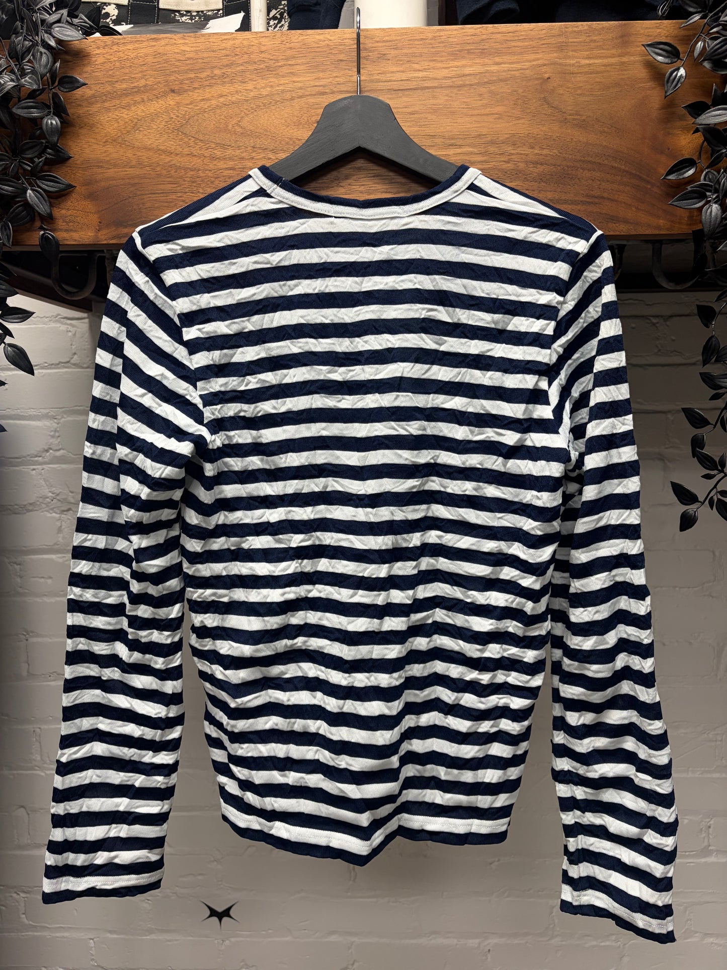 Comme Des Garçons Blue/White Striped Long Sleeve Shirt