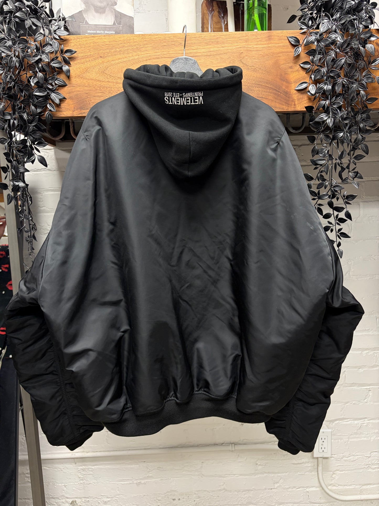 SS2018 Vetements x Alpha Industries Reversible ‘Emoji’ Oversized Hooded Bomber Jacket