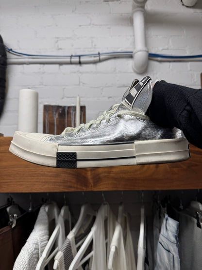Rick Owens x Converse ‘TURBODRK’ Silver Square Toe Sneakers