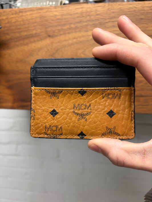 MCM Black/Brown Leather Cardholder Wallet
