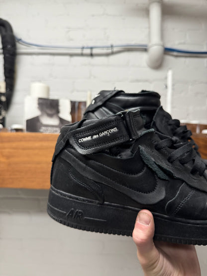 Comme Des Garçons Homme Plus x Nike ‘Air Force 1’ Black Mid Top Sneakers