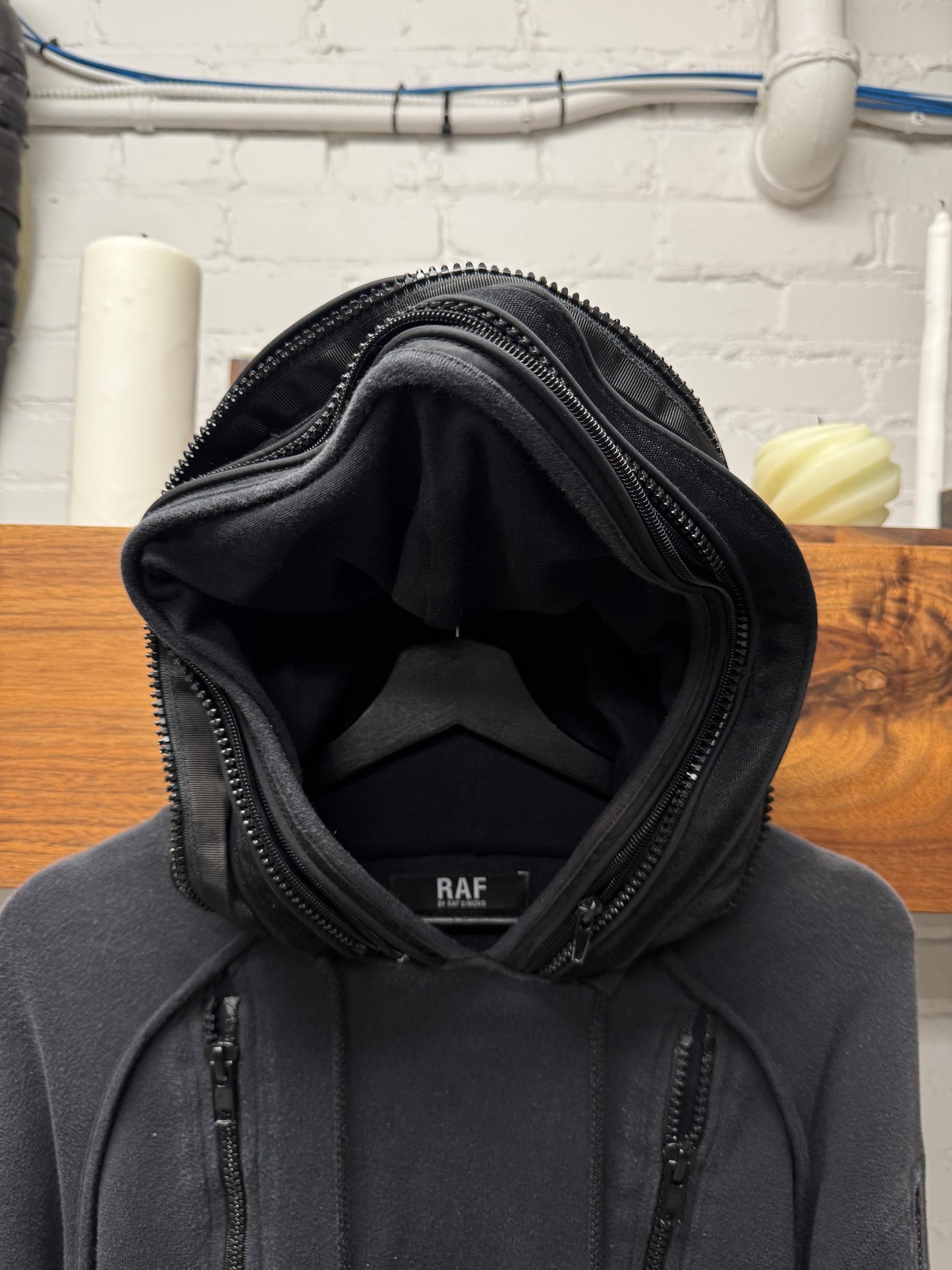 AW2006 RAF by Raf Simons ‘Alien Hood’ Multi-Zip Pullover Hoodie