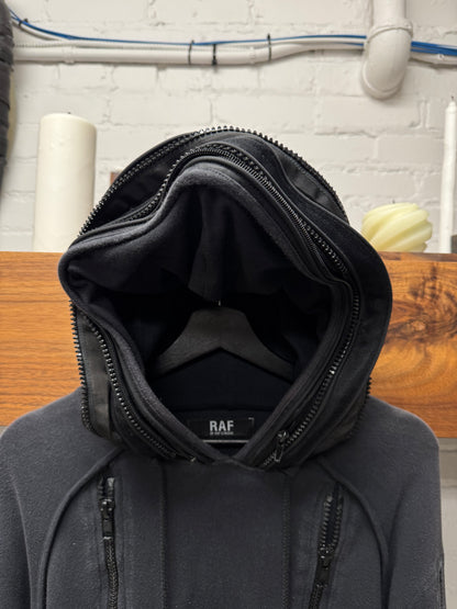 AW2006 RAF by Raf Simons ‘Alien Hood’ Multi-Zip Pullover Hoodie
