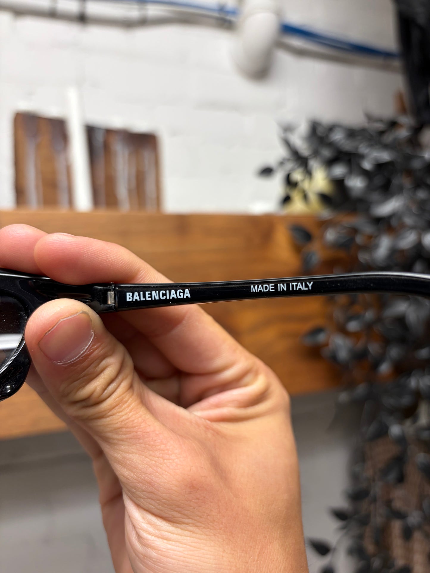 Balenciaga ‘Batwing’ Black Cat Eye Sunglasses