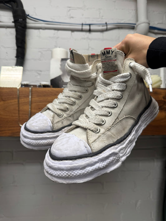 Mihara Yasuhiro White Canvas High Top Sneakers