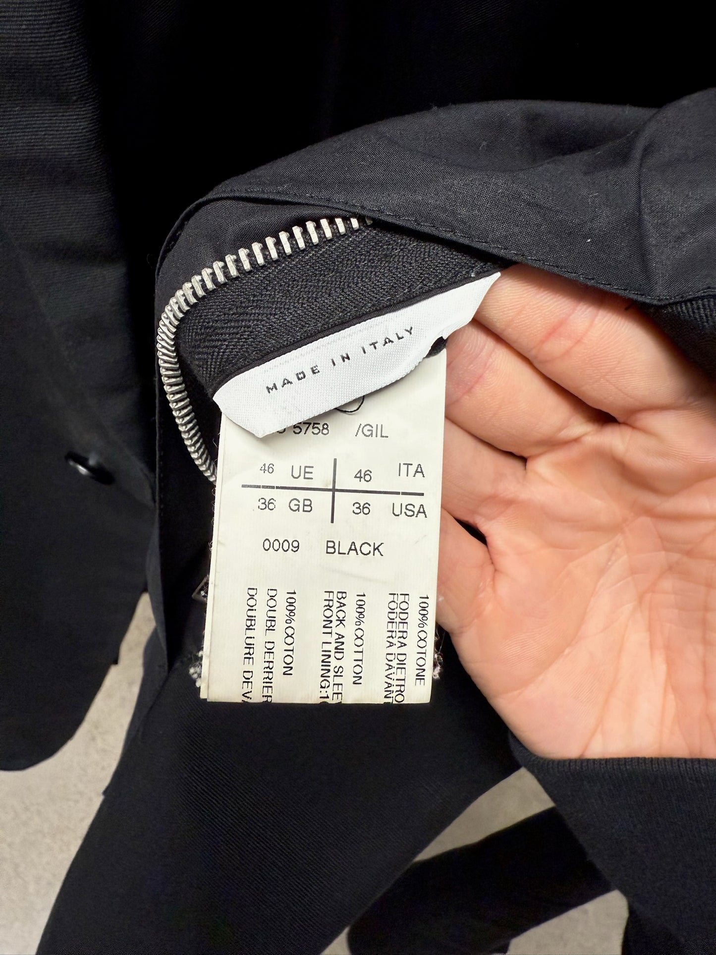 SS2013 Rick Owens ‘Island’ Mainline Black Cotton Blazer