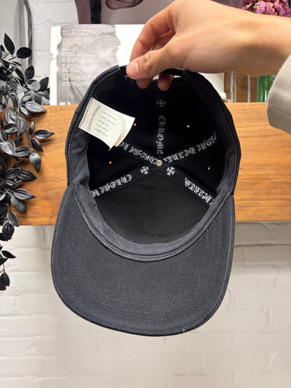 Chrome Hearts Black ‘Single Cross’ .925 Silver Hardware Trucker Hat