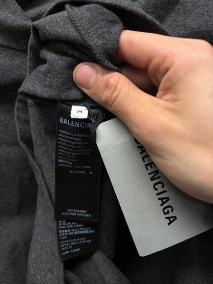 2023 Balenciaga ‘Shoulder Padded’ Grey Long Sleeve Shirt