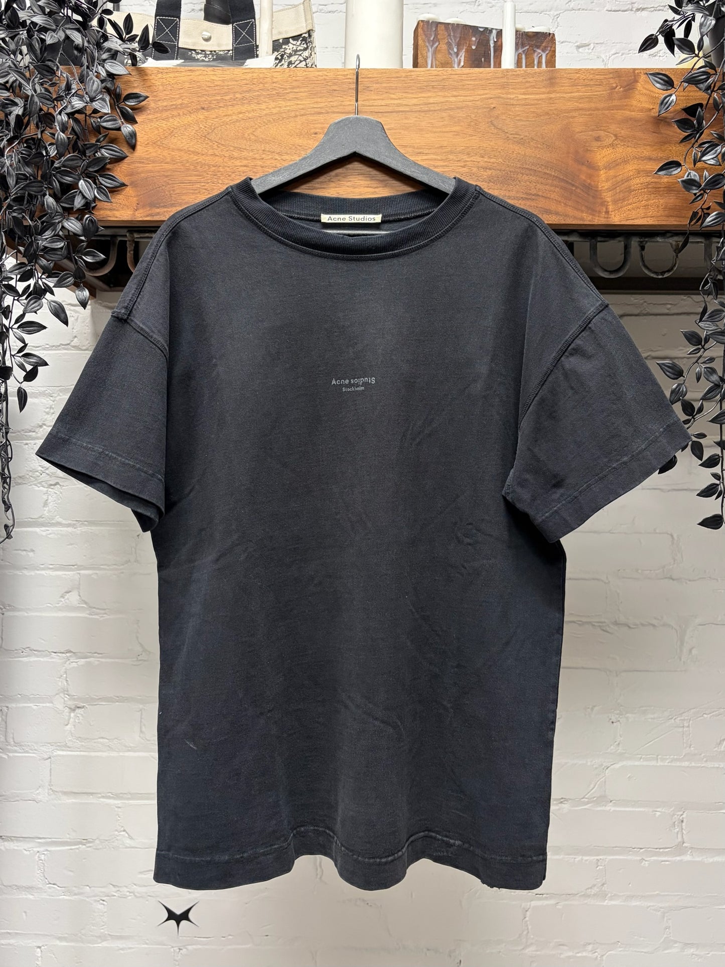 Acne Studios ‘Stockholm Logo’ Black Oversized T-Shirt