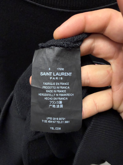 2017 Saint Laurent ‘Sweet Dreams’ Rainbow Shark Patch Sweatshirt
