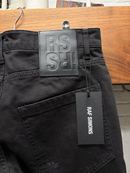 SS2023 Raf Simons Double Layered ‘Zombie’ Reconstructed Black Skinny Jeans