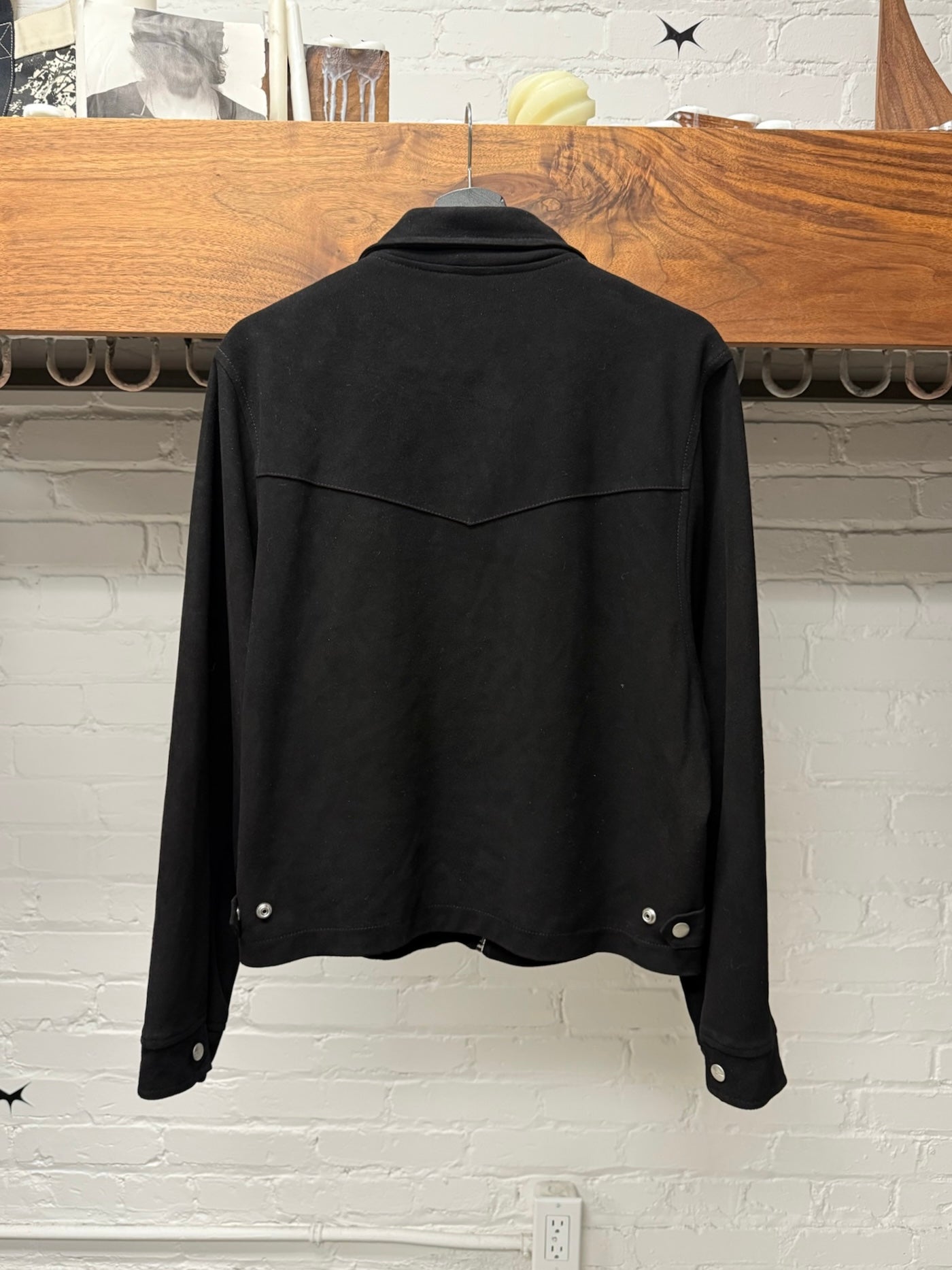 Enfants Riches Deprimes Black Suede Cropped Western Jacket
