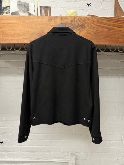 Enfants Riches Deprimes Black Suede Cropped Western Jacket