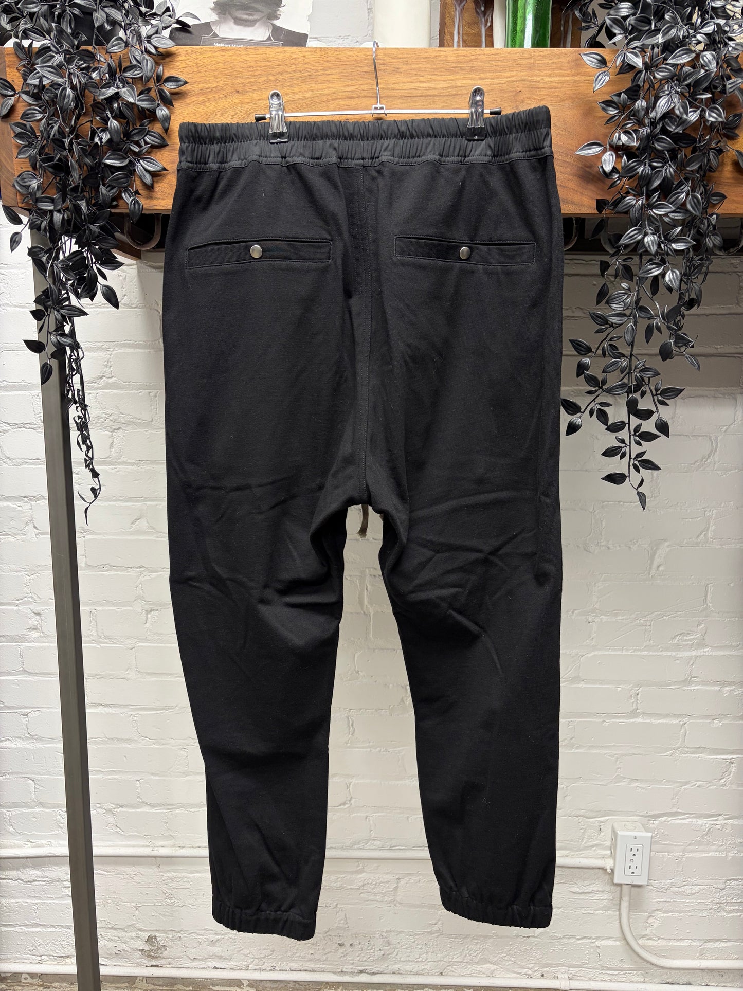 AW2023 Rick Owens ‘Luxor’ Black Drawstring Sweatpants