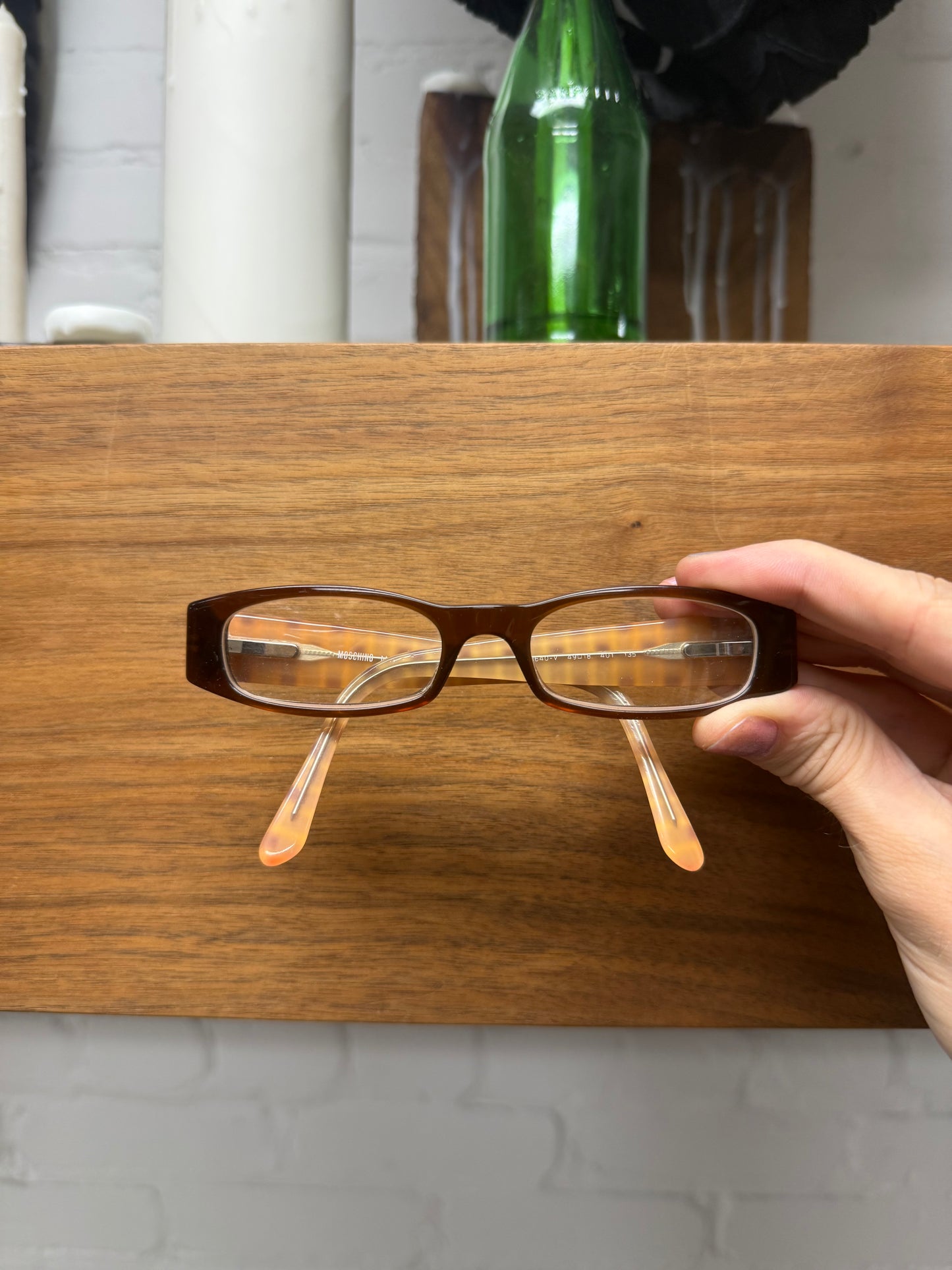 Moschino Rectanglular Shape Orange/Pink Prescription Glasses