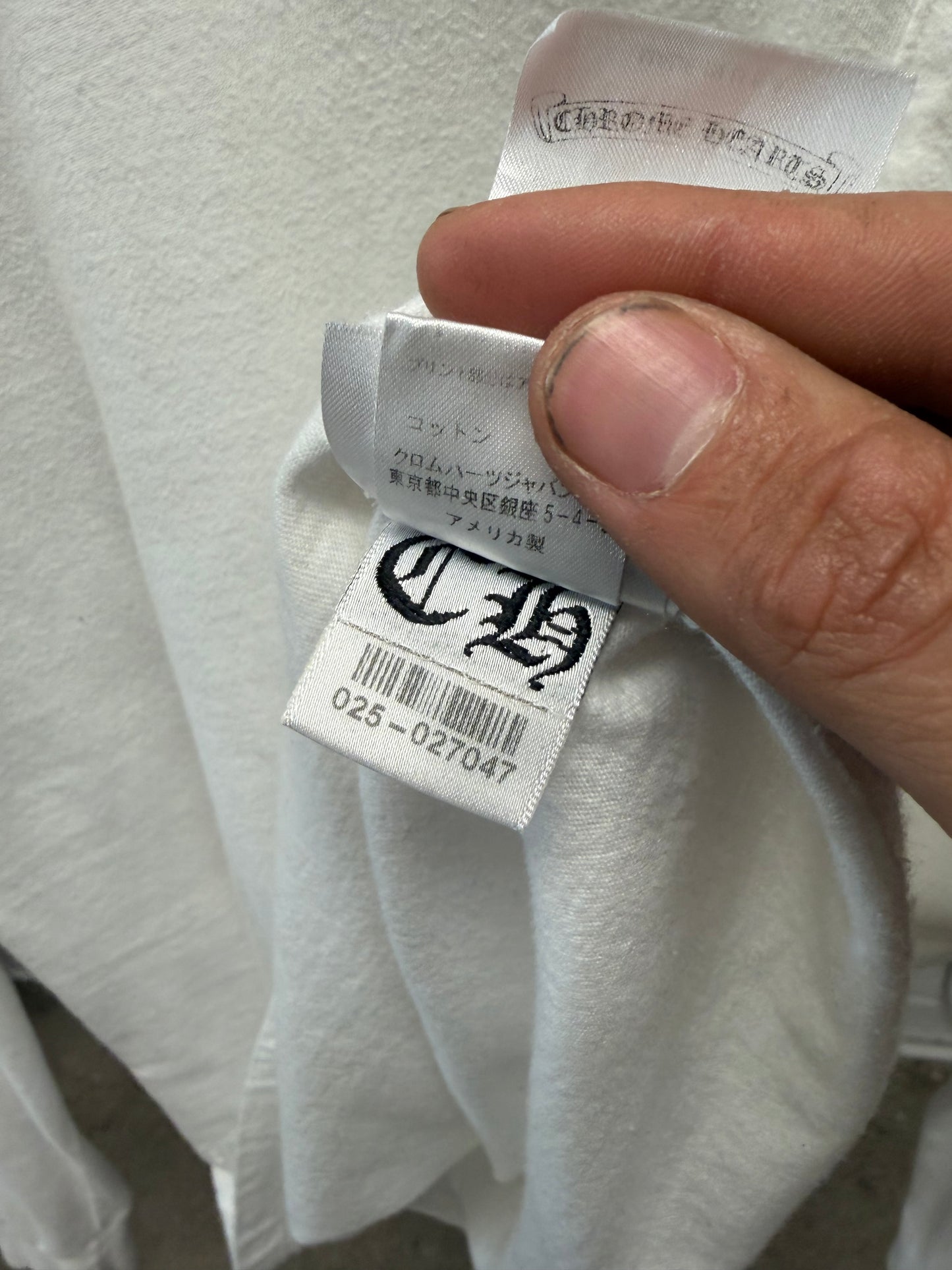 Chrome Hearts White ‘Script Logo’ Long Sleeve Shirt