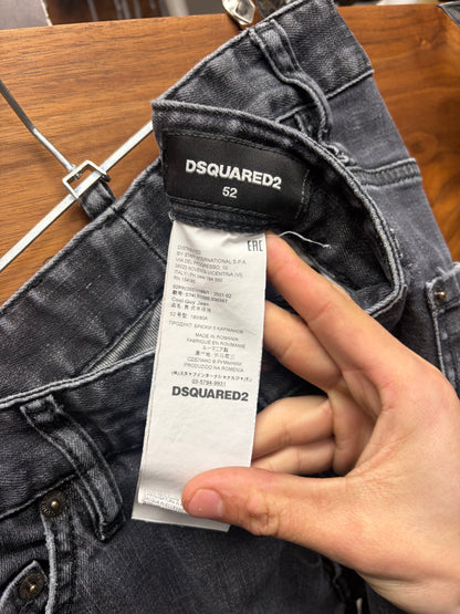2021 Dsquared2 Washed Black Skinny Jeans