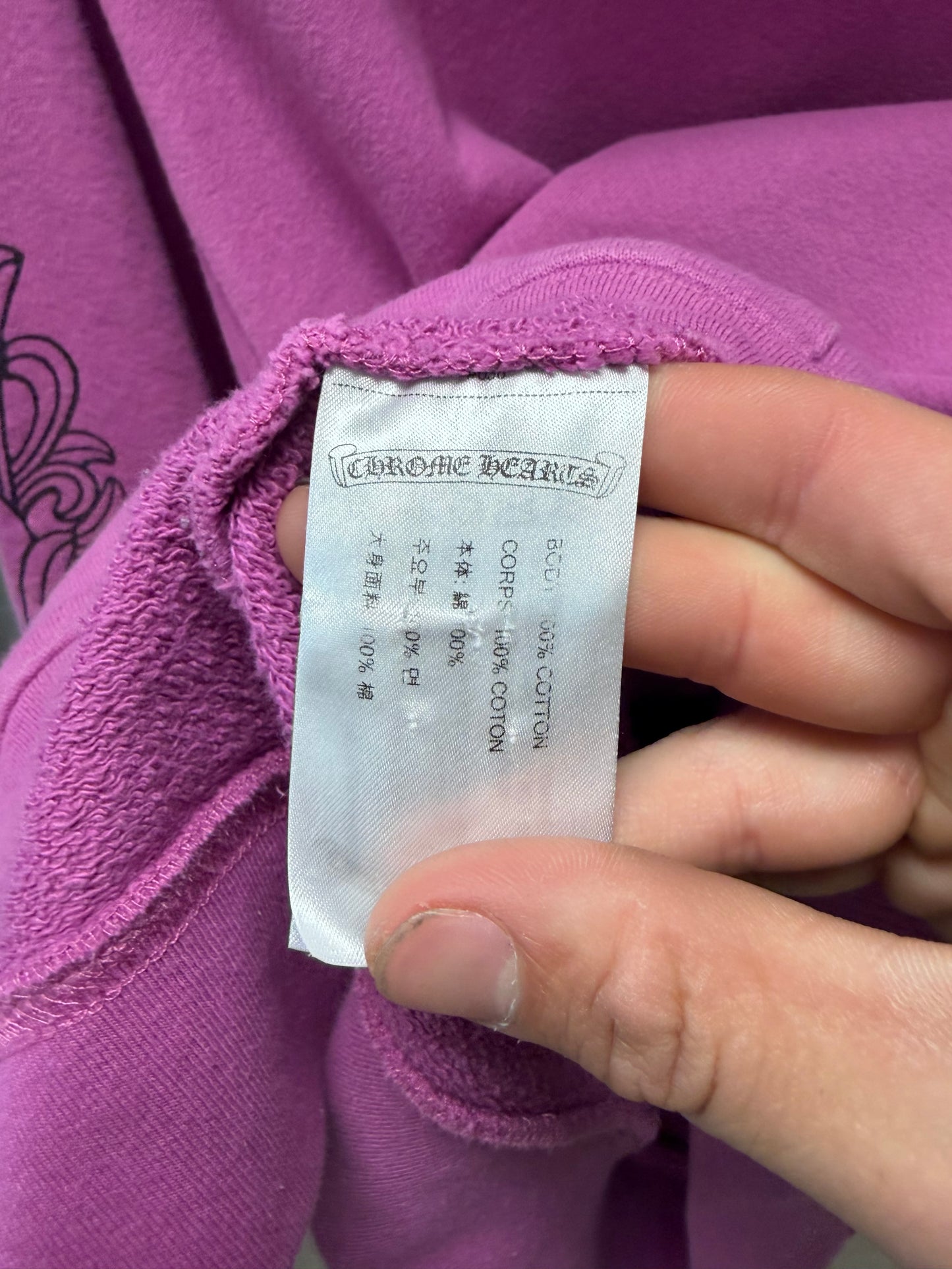 Chrome Hearts x Matty Boy ‘Spider Web’ Purple Floral Cross Logo Hoodie