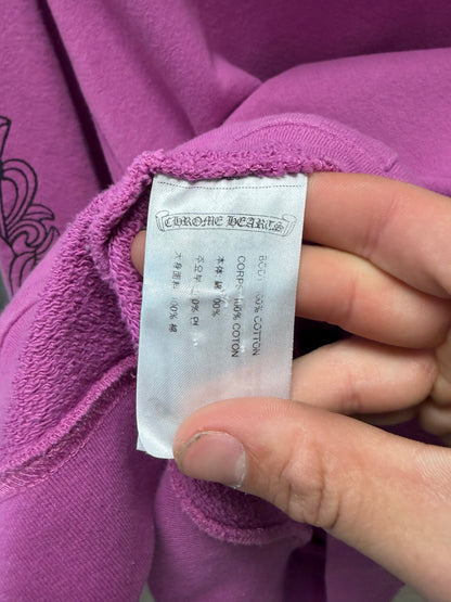 Chrome Hearts x Matty Boy ‘Spider Web’ Purple Floral Cross Logo Hoodie