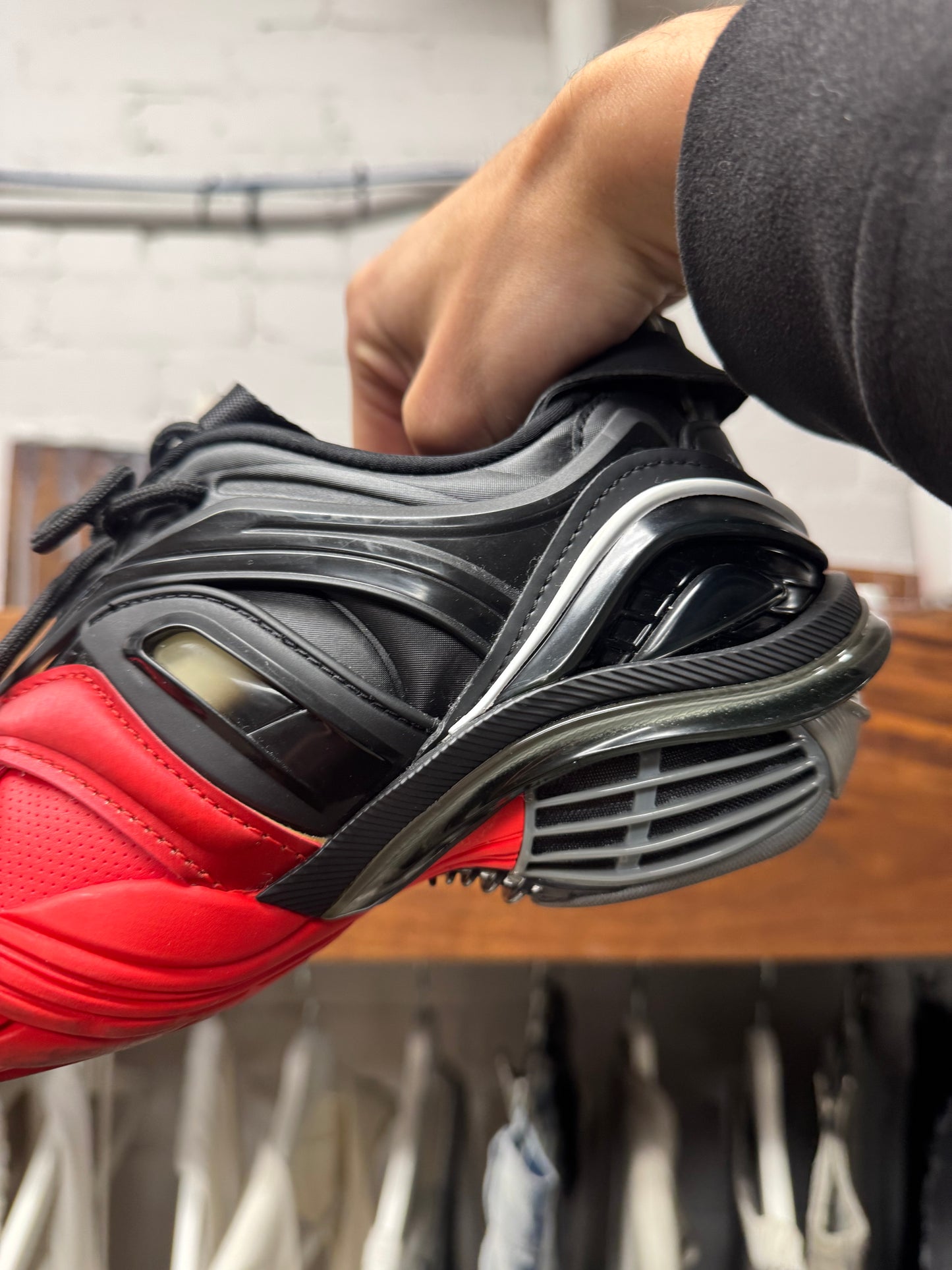 Balenciaga ‘Tyrex’ Black/Red Fusion Low Top Sneakers