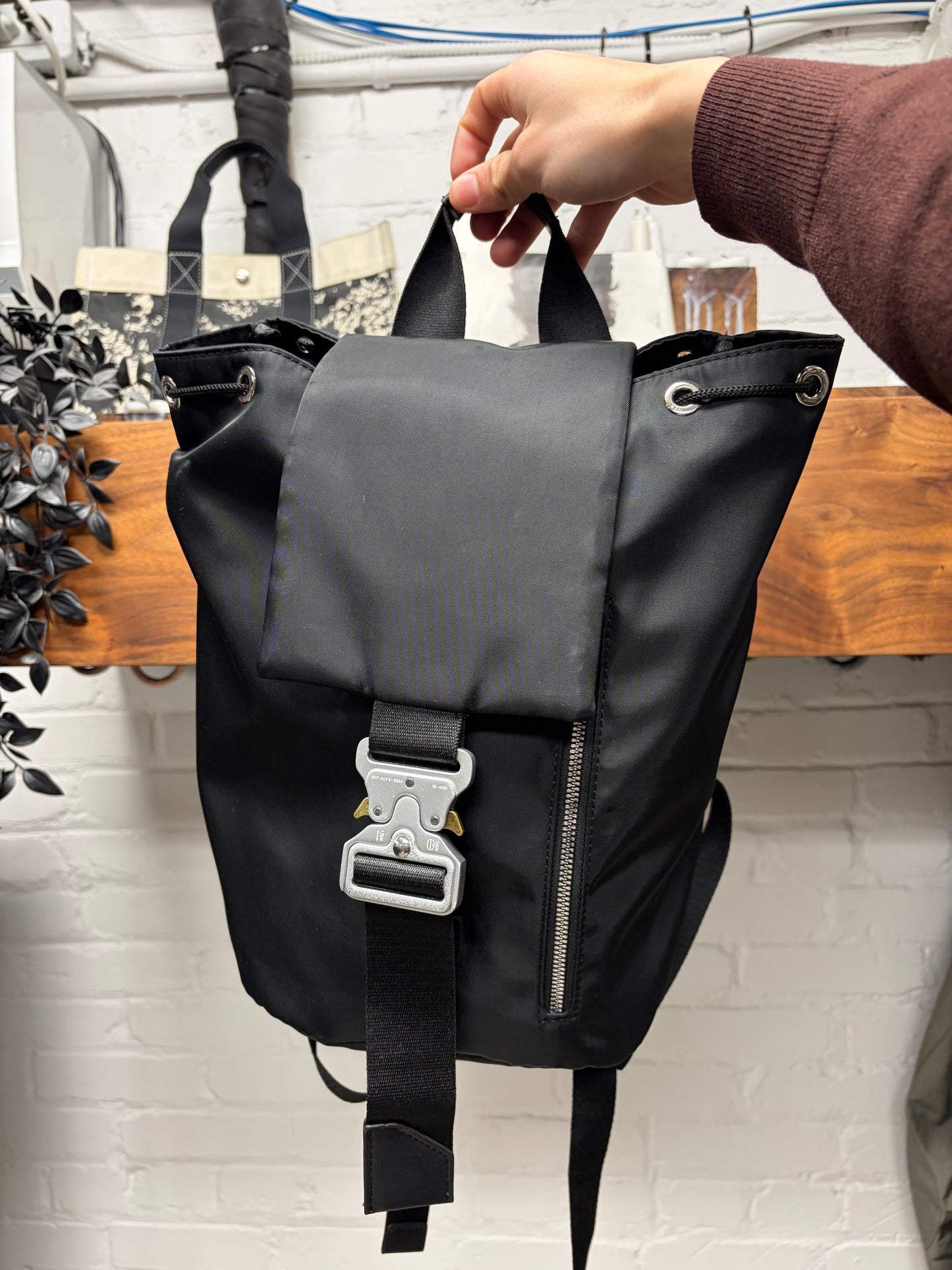 Alyx Studios ‘Roller Buckle’ Black Nylon Backpack