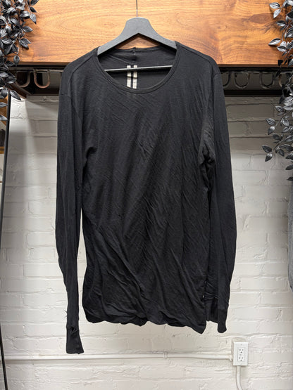Rick Owens O&M Era ‘Double Layered’ Black Long Sleeve Shirt