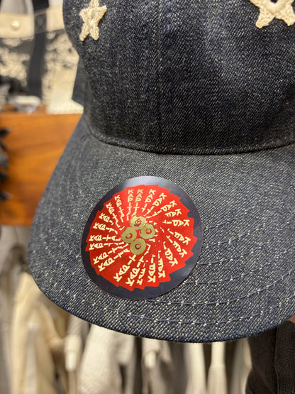 Kapital 10.5oz ‘Star’ Raw Blue Denim Fitted Hat