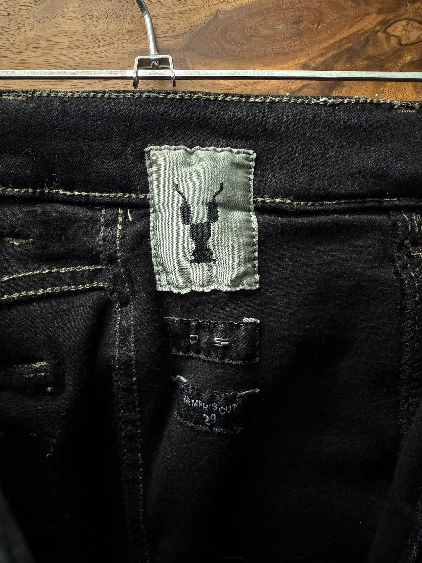 2017 Rick Owens ‘Memphis Cut’ Matte Black Waxed Skinny Denim