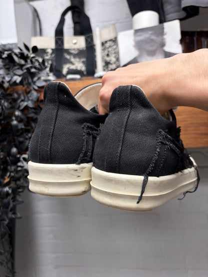 SS2023 Rick Owens ‘Edfu’ Slashed ‘Ramones’ Low Top Sneakers