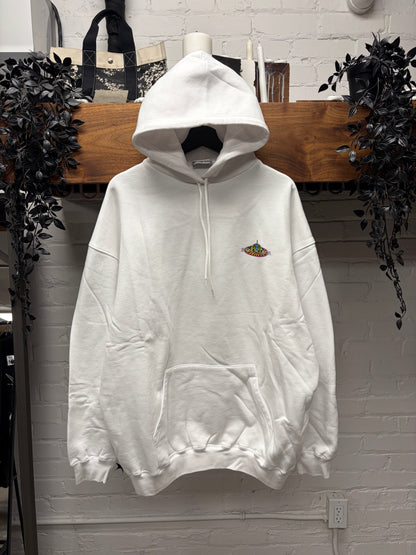 2019 Balenciaga ‘Paris Tropical’ White Cotton Pullover Hoodie