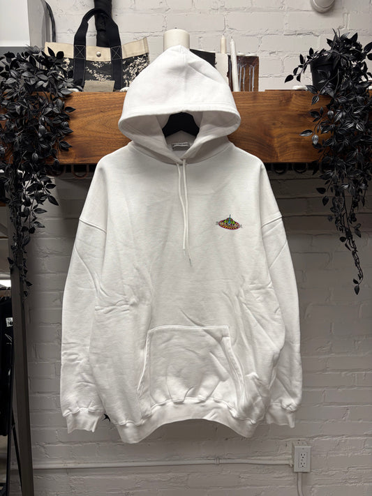 2019 Balenciaga ‘Paris Tropical’ White Cotton Pullover Hoodie