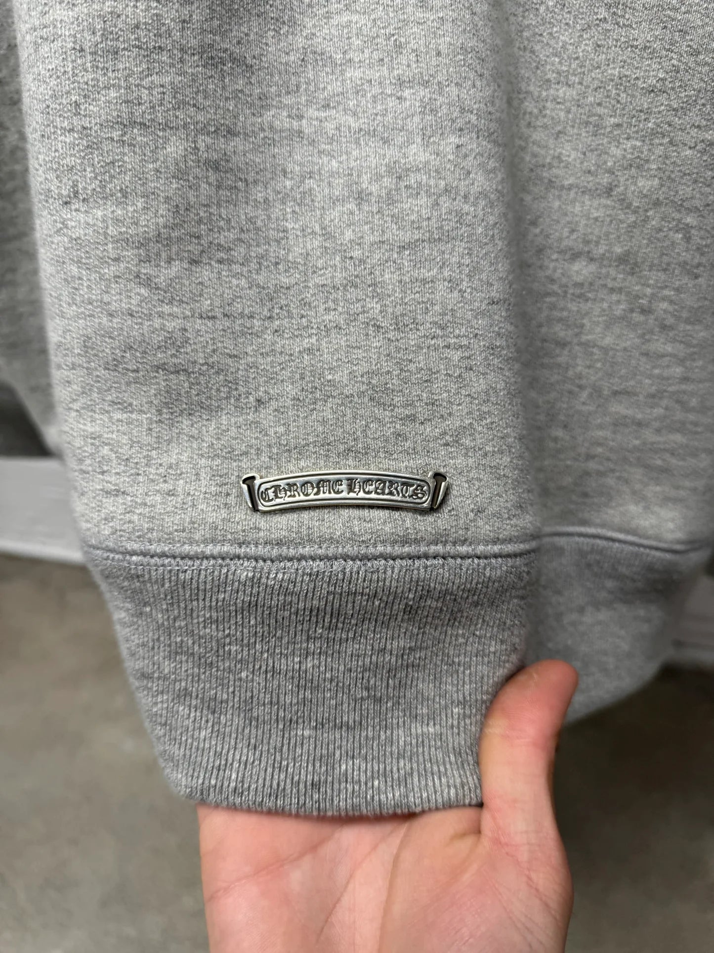 Chrome Hearts ‘Triple Cross’ Grey/Black CH Heavy Weight Hoodie