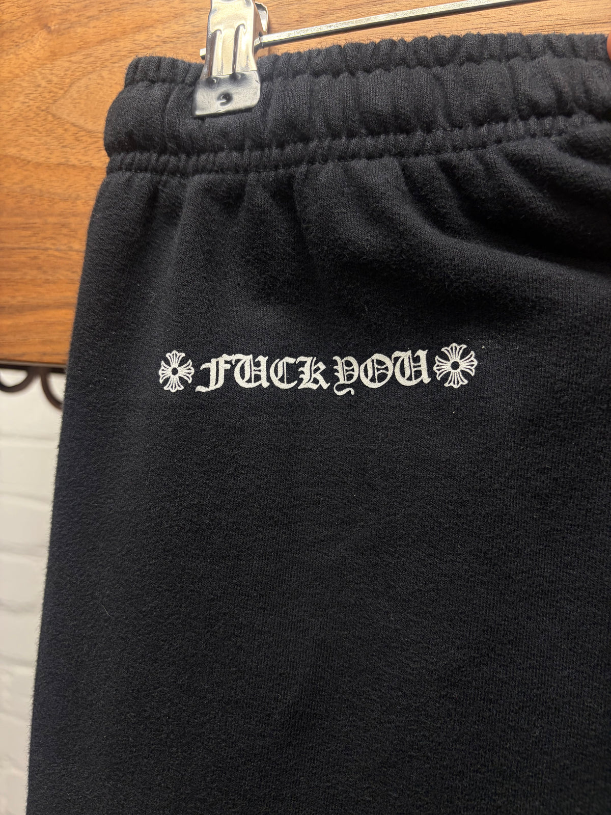 Chrome Hearts ‘Fuck You’ Black Script Logo Sweatpants