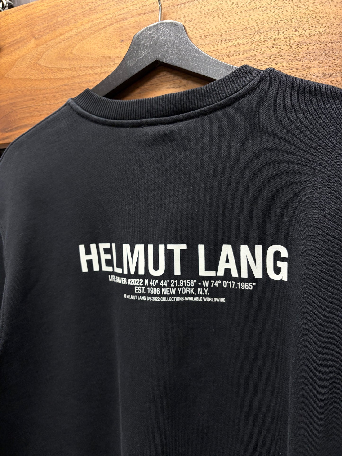 Helmut Lang ‘Plus Cross’ Black/White Back Logo Sweatshirt