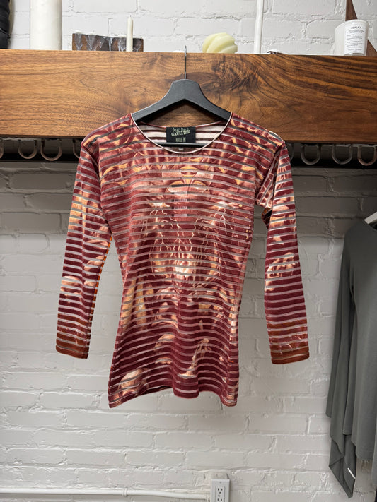 SS2001 Jean Paul Gaultier ‘Satan’ Mesh 3/4 Length Mesh Shirt