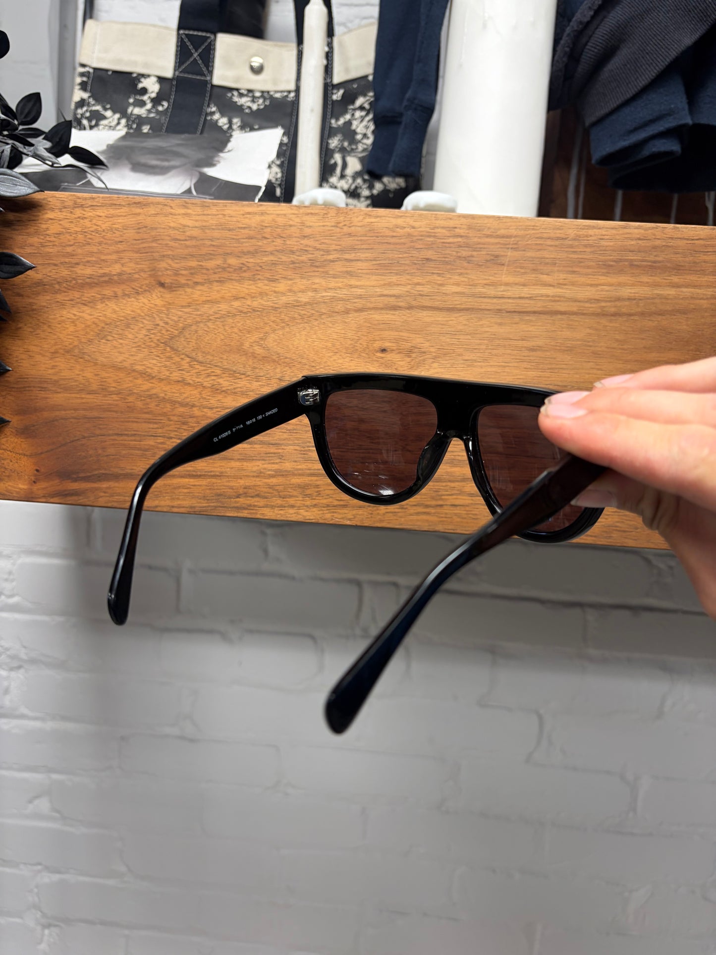 Celine ‘Shaded’ Black Tinted Aviator Sunglasses