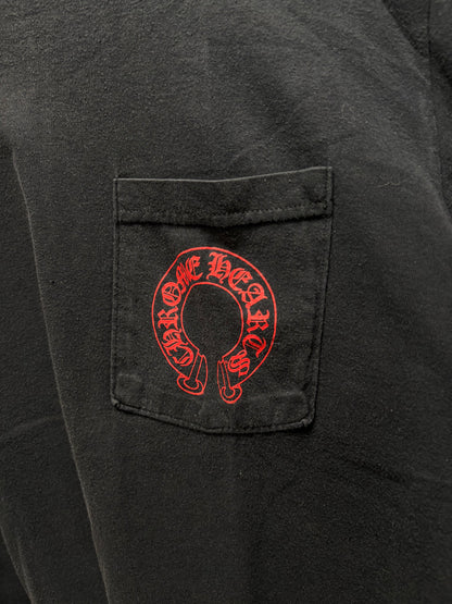 Chrome Hearts Cemetery Cross Back Red/Black Logo T-Shirt