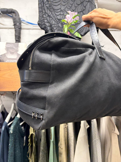 SS2004 Dior Homme by Hedi Slimane ‘Strip’ Piercing Canvas/Leather Duffle Bag