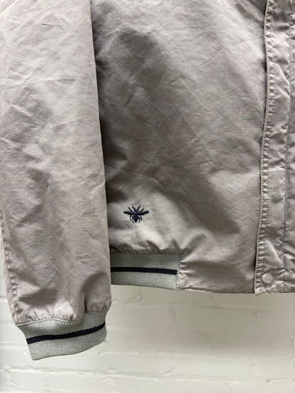 Dior Homme ‘Bee’ Embroidered Logo Grey Bomber Jacket