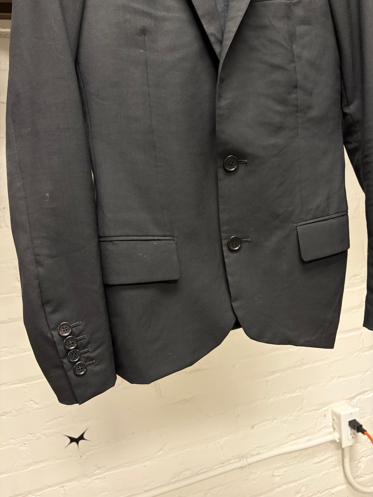 AW2013 Dior Homme Black Slim Cut Blazer with Skinny Lapel