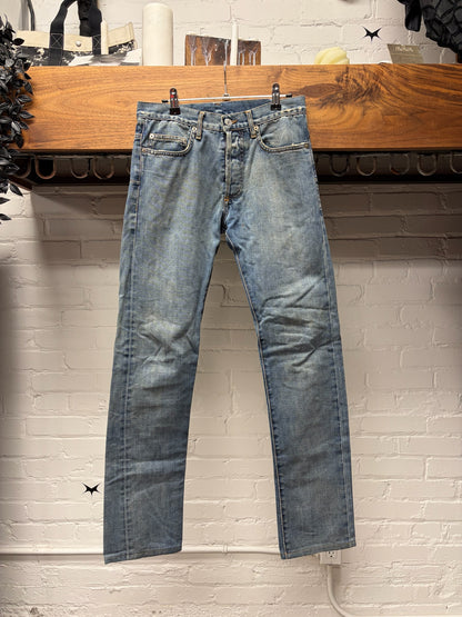 Dior Homme Dirt Washed Blue Skinny Jeans