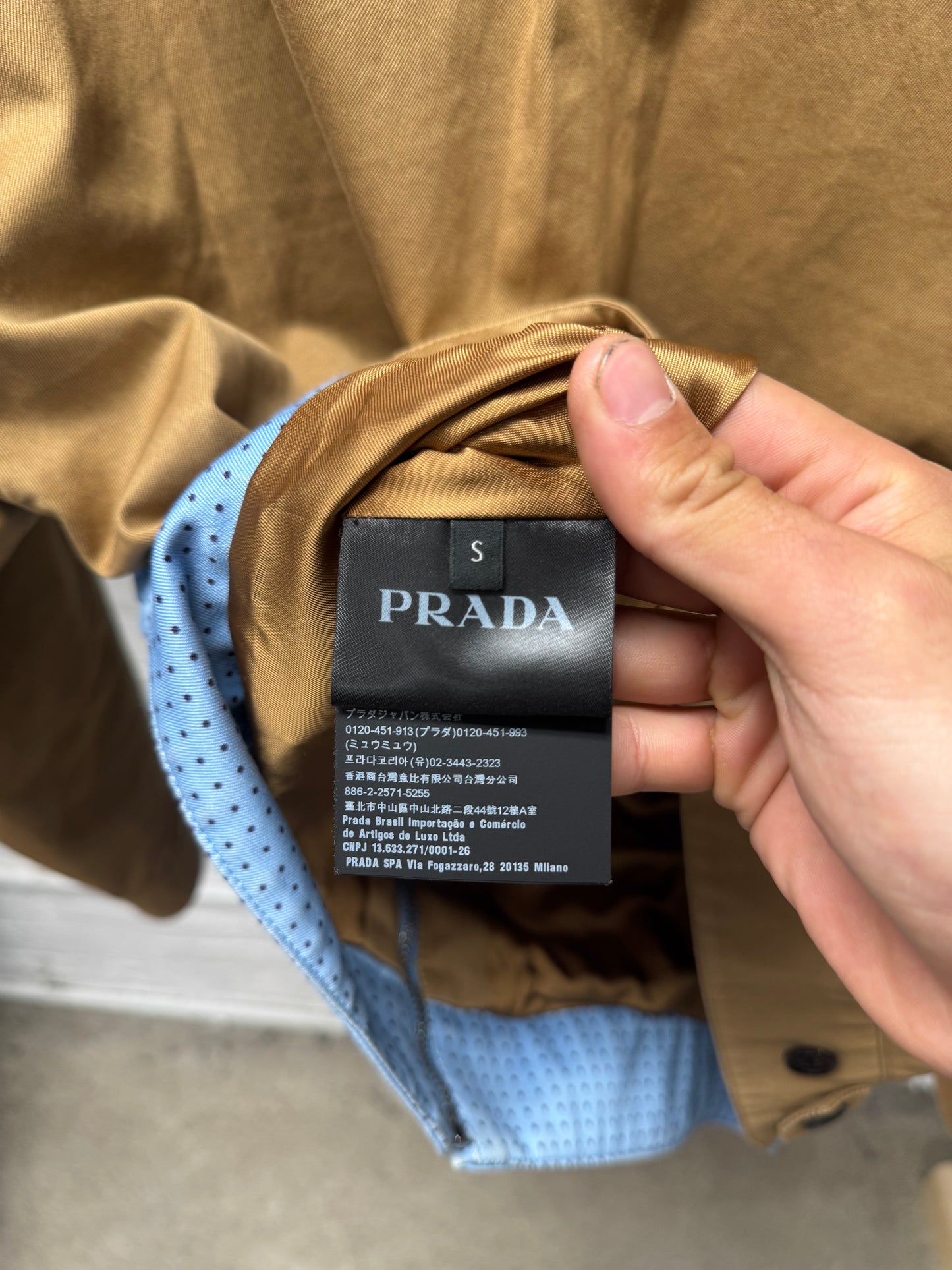AW2020 Prada ‘Futuristic Logo’ Harrington Zip-Up Jacket