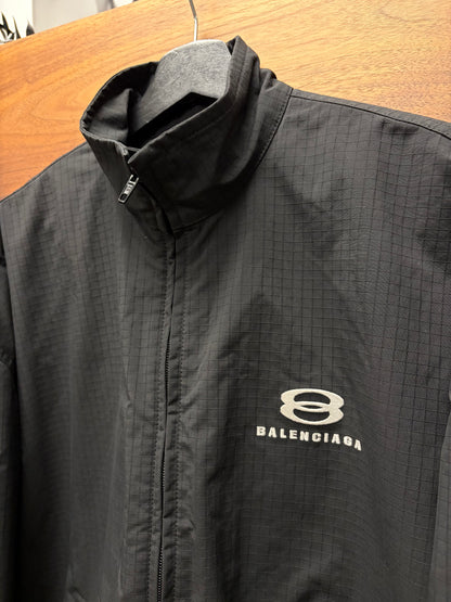 Balenciaga ‘Kick Logo’ Black Ripstop ‘Cocoon’ Jacket