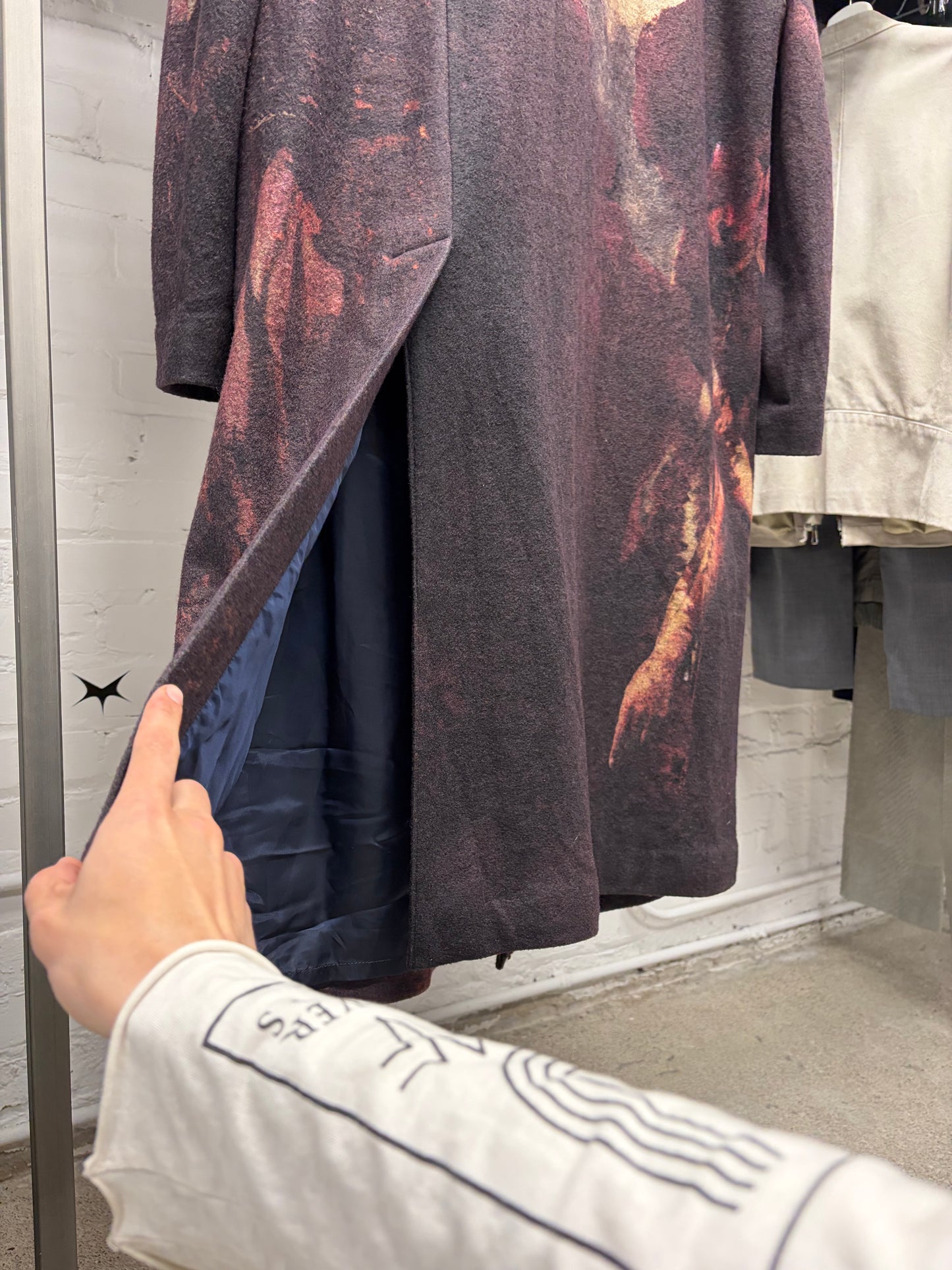 AW2022 Yohji Yamamoto x Bekinski Double Breasted Wool Full Length Coat