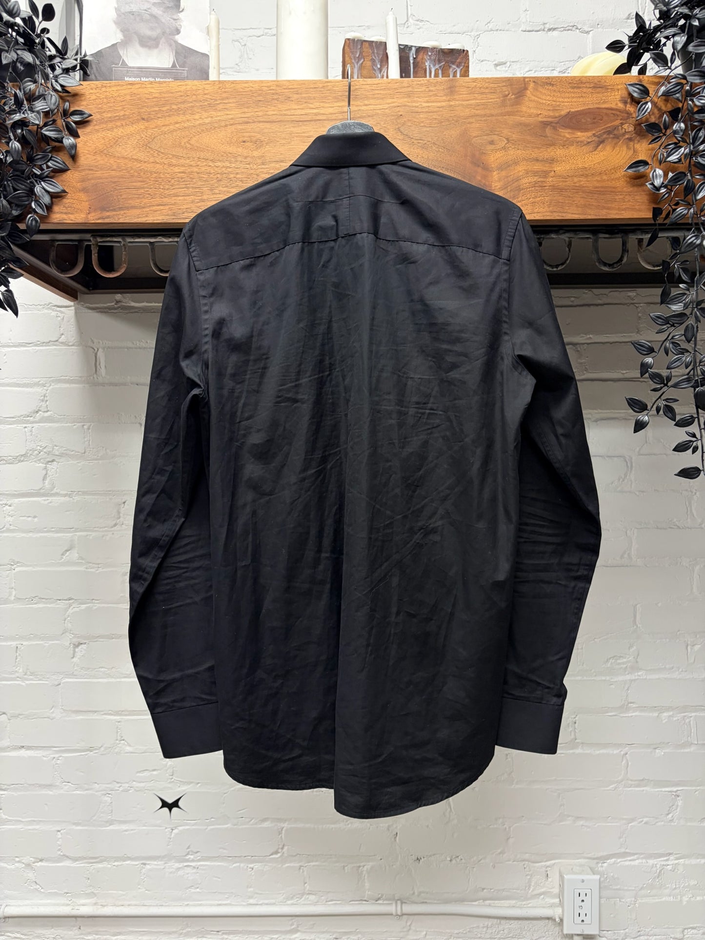Givenchy ‘Multi Zipper Track’ Black French Button Closure Button Up Shirt
